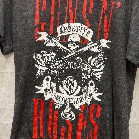 Guns N Roses Mens Short Sleeve Gray Tee Shirt Size L - Picture 5 of 7